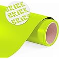 Siser Brick 600 Heat Transfer Vinyl, 19.6" x 1FT Sheet (Fluorescent Yellow) - Compatible with Siser Romeo/Juliet & Other Professional or Craft Cutters - 3D HTV - CPSIA Certified