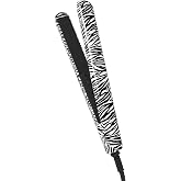 Hollywood Xpressions Mini Flat Iron Hair Straightener for Woman, Small Hair Straighter, 60 Second Quick Heat Up, Ceramic Heated Plates, Perfect for Bangs &amp; Short Hair, Great for Travel (Zebra Print)