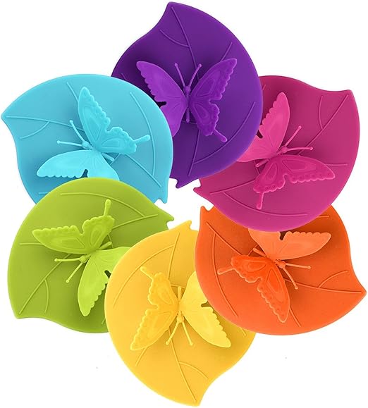 Silicone Cup Lids Creative Butterfly Mug Cover from ME.FAN Anti