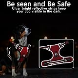 HEELE Dog Harness No Pull Medium Reflective Front Back Leash Clips view 6