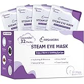 FRSHMORN 32Packs Steam Eye Mask, Heated Eye Mask for Sleeping, Warm Compress for Eyes, Self Heating Disposal Steam Mask for Home Sleep, Office, Spa, Travel Essentials Valentine's Day Gifts (Lavender)