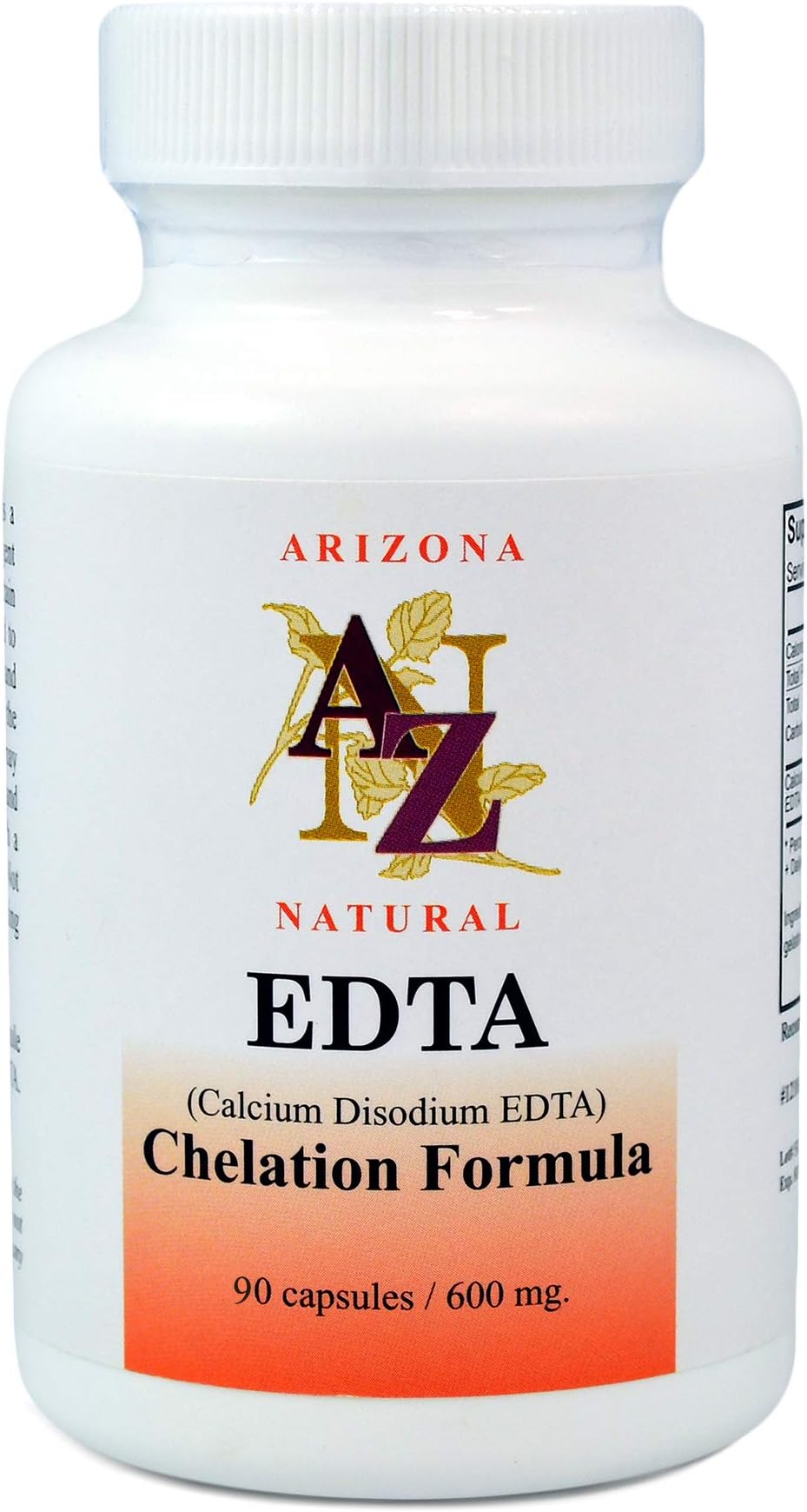 Arizona Natural EDTA, 600 Mg, 100 Capsules