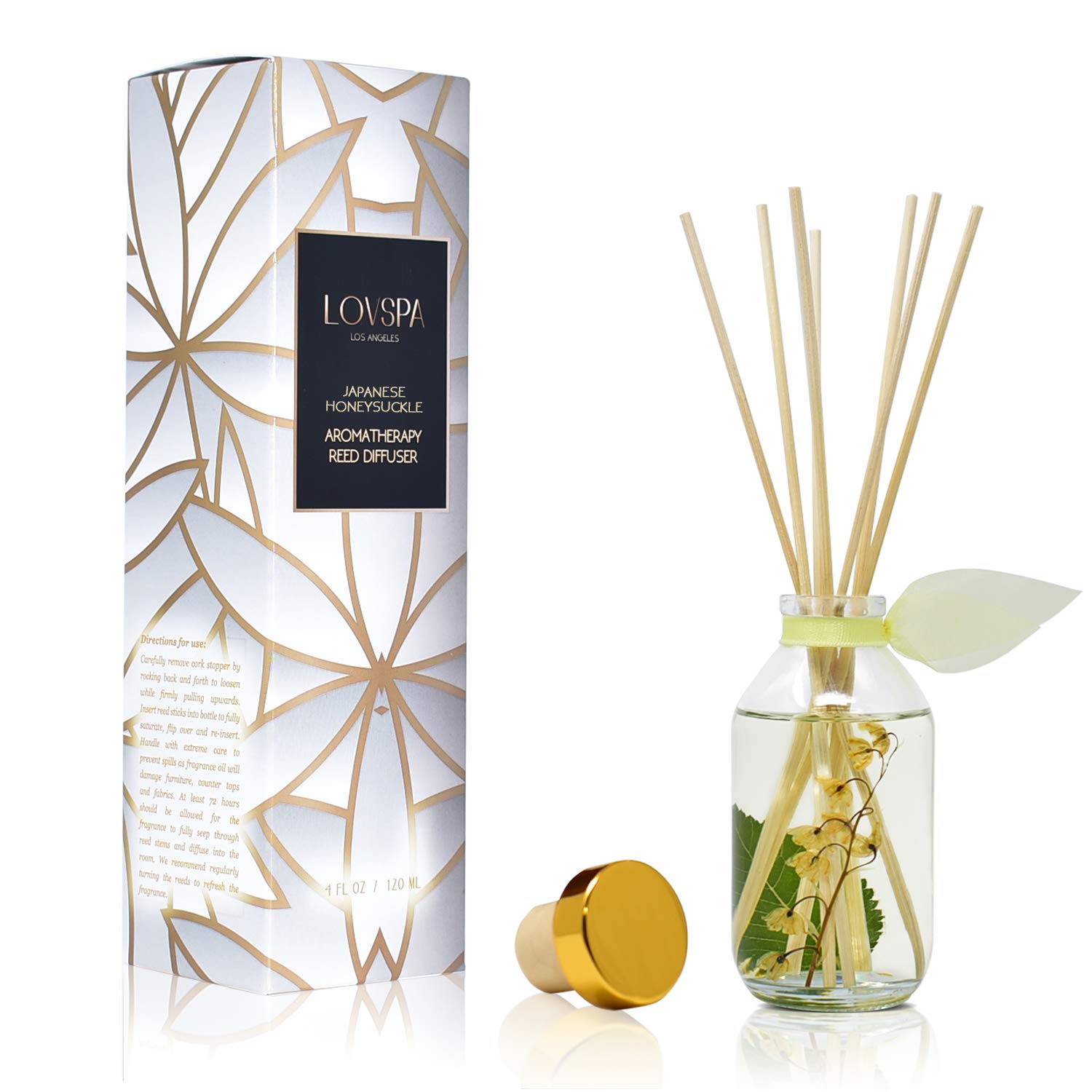 LOVSPA Japanese Honeysuckle Reed Diffuser Set | A