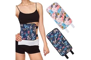 FunisFun 2PCS Castor Oil Pack, Reusable Castor Oil Pack Wrap Compress with Adjustable Elastic Strap for Liver Detox, Less Mess(Castor Oil Not Included) Gifts for Women