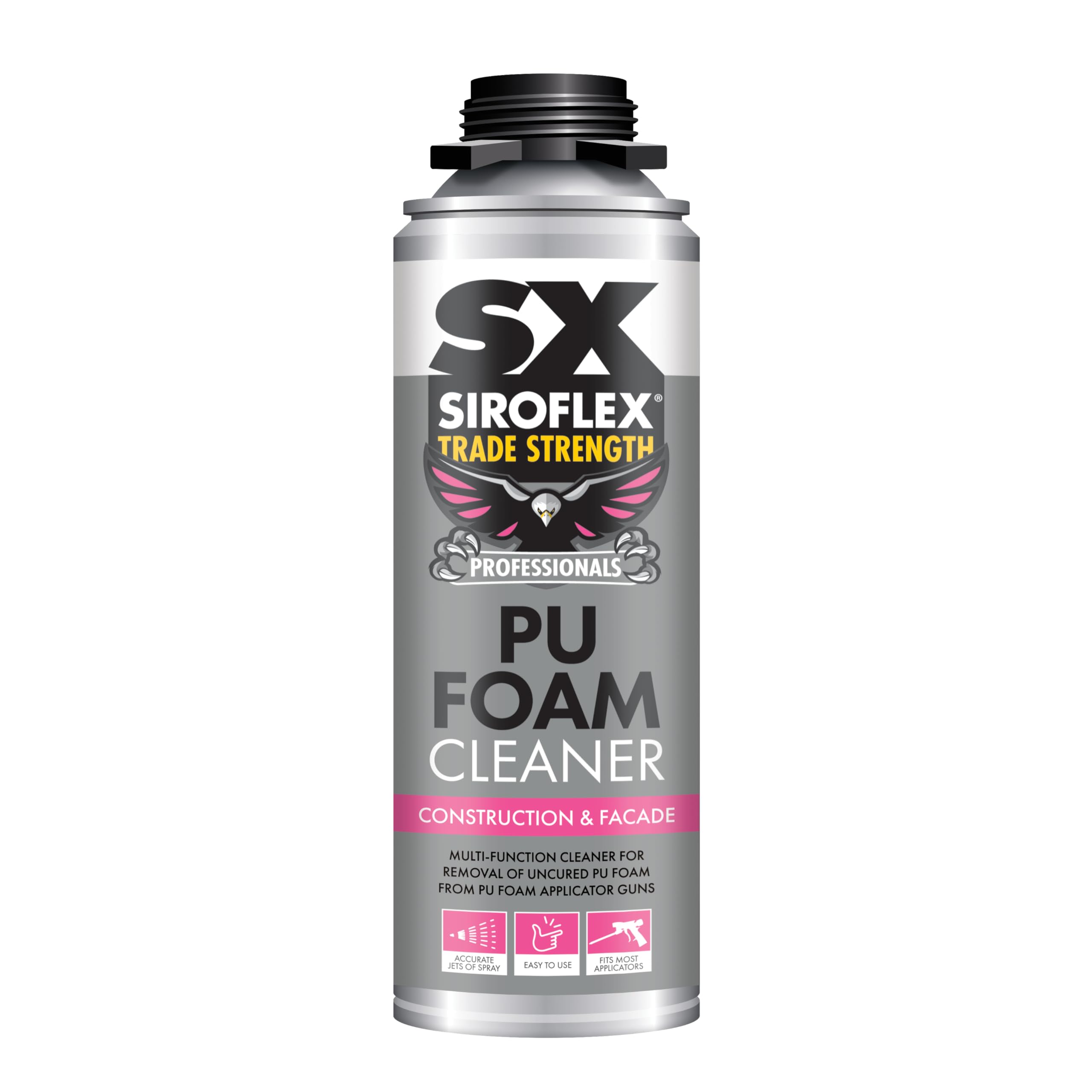 SX Siroflex PU Gun Grade Foam Cleaner – Easy Removal Designed to Digest and Remove Uncured Foams with Effective Performance – 500ml