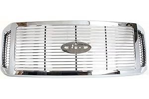 Garage-Pro Front Grille - Fits 2006-2007 Ford F-250, F-350, F-450 Super Duty, Truck Grill Chrome Shell and Insert