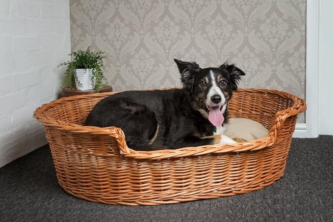 extra large wicker dog basket