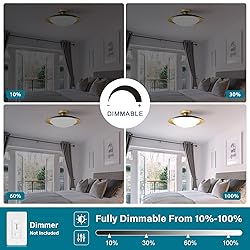 Dimmable Mid Century Modern Semi Flush Mount