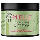 Mielle Organics Rosemary Mint Strengthening Hair Masque, Essential Oil & Biotin Deep Treatment, Miracle Repair for Dry, Damag
