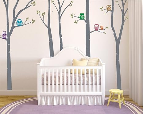 Buy Birch Tree Nursery Wall Decal Stickers Forest Vinyl Graphic