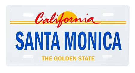 Imán para nevera con placa de licencia de Santa Monica California ...