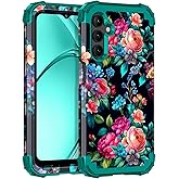 Rancase Compatible with Galaxy A16 5G Case,Three Layer Heavy Duty Shockproof Protection Hard Plastic Bumper+Soft Silicone Rubber Protective Case for Samsung Galaxy A16 5G,Glow in The Dark-Green