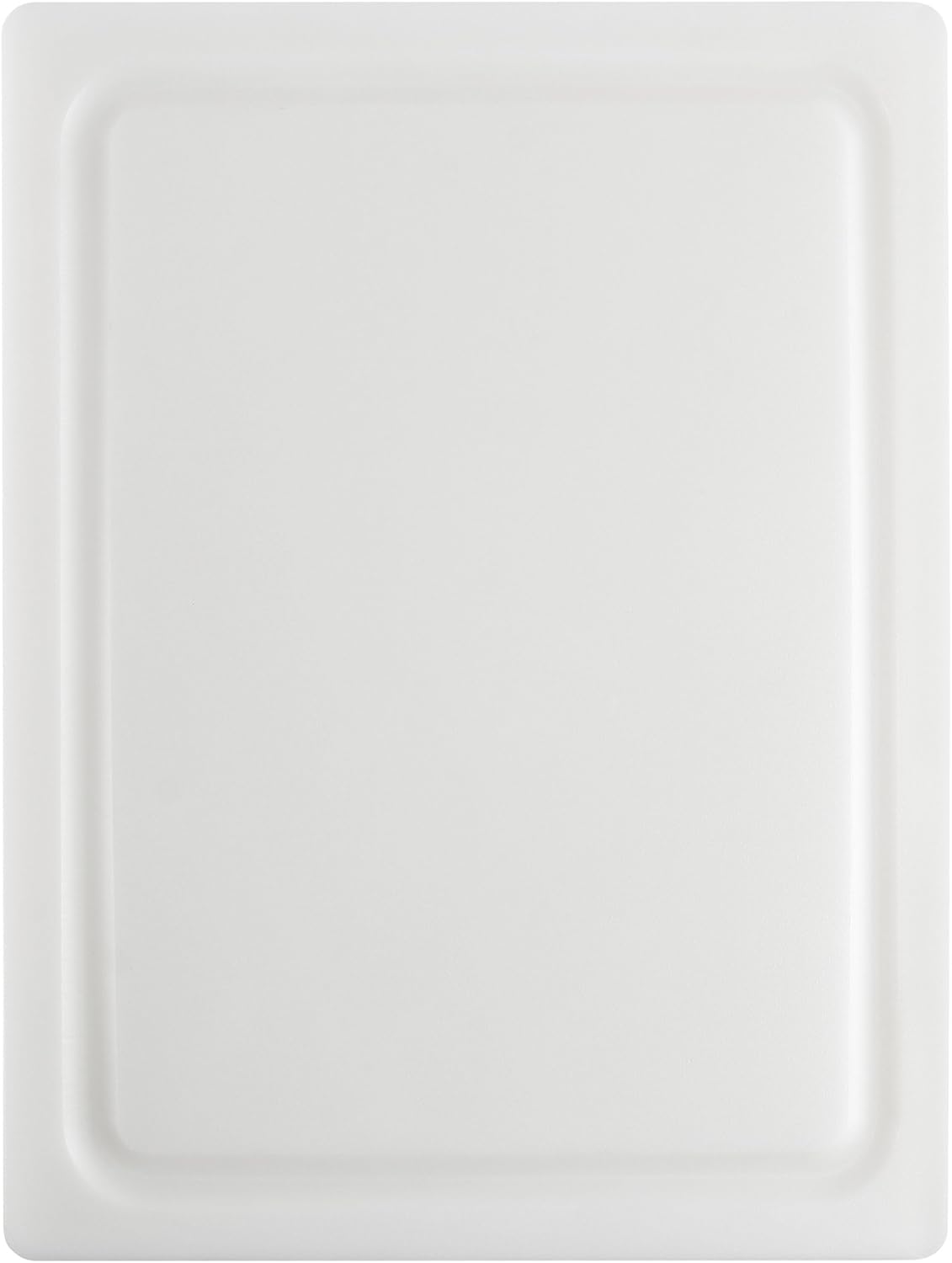 Dexas NSF Approved Poly Cutting Board with Juice Well, 12 x16 x 5/8 inches, White