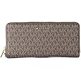 Michael Kors Women's Zip Around, Brown 2019, Large Sized Purse Wallet