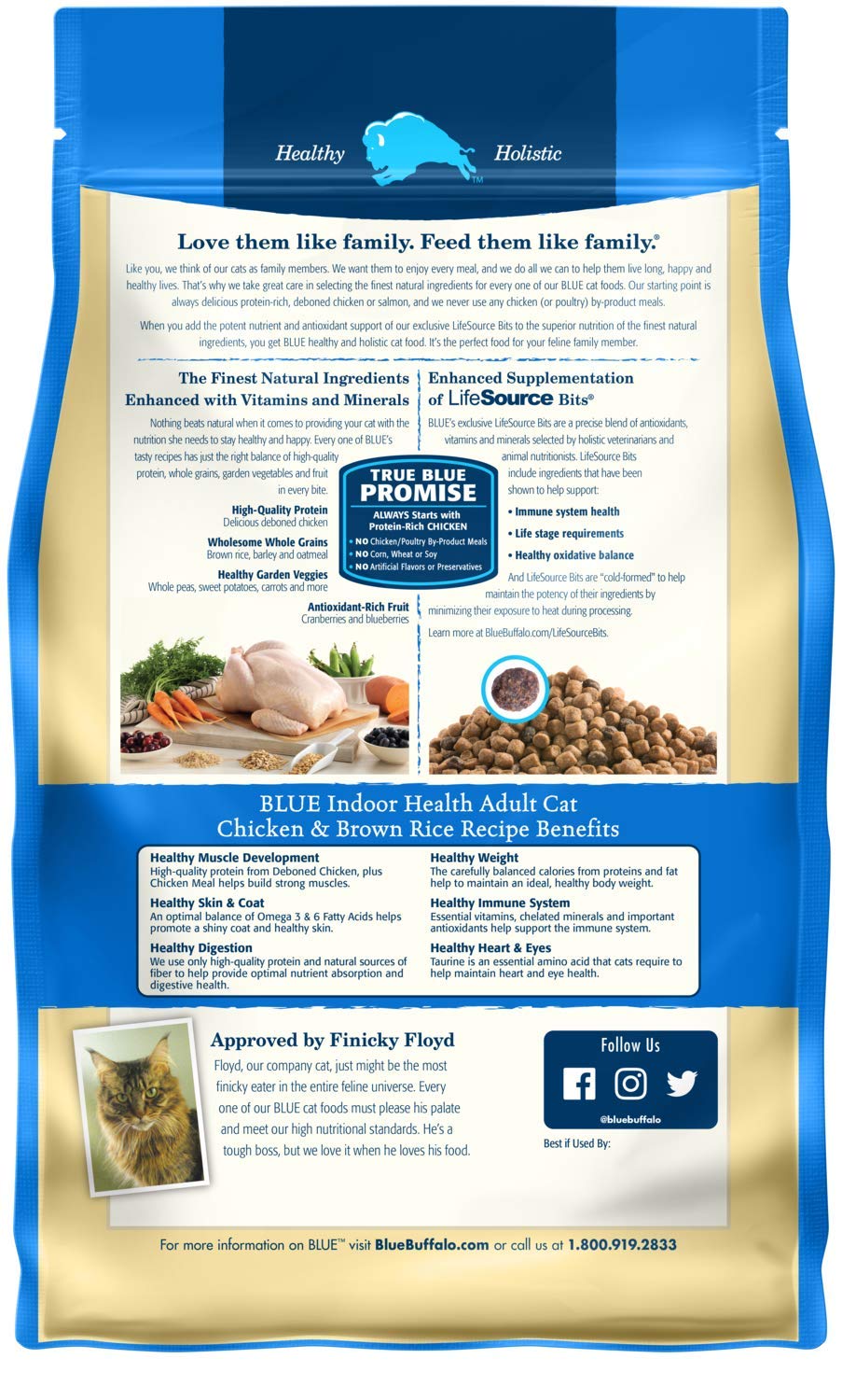 Blue Buffalo Indoor Health Natural Adult Dry Cat Food 859610000869 | eBay