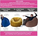 Beautiful Beanbags Jumbo Cord Beanbag Chair Lounger Grey Recliner view 4