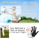 FINGER TEN Kids Golf Gloves All Weather Left Right Hand Small White Black view 6