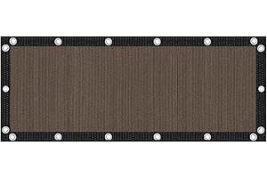VICLLAX 90% Shade Fabric Sun Shade Cloth with Reinforced Grommets, Outdoor Sun Screen Fabric for Outdoor Patio Garden Pergola Cover Canopy 4x10 FT, Mocha