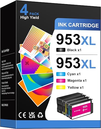 Gureef 953XL Ink Cartridges Multipack for HP Officejet Pro 7720 7740 8710 8730