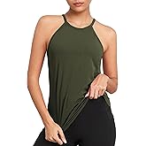 TAIPOVE Women's Tank Top Pima Cotton Open Back Workout Tops for Women Halter Yoga Shirts Sleeveless Summer Tops