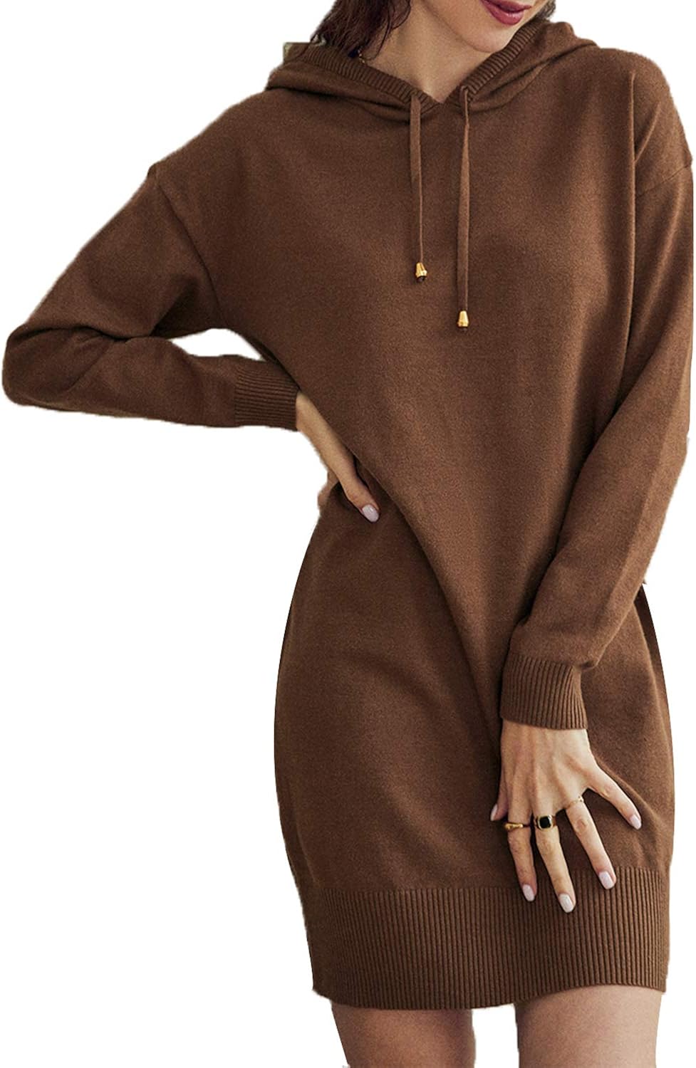 hooded sweater dress