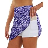 Stelle Women's Athletic Skorts 17" Golf Skirts Inner Shorts Tennis Skort with 2 Pockets Running Sports Pickleball Skirt