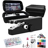 Handheld Sewing Machine, Portable & Cordless Mini Sewing Machine for Beginners - Electric Fast Stitching, DIY Fabric Clothes Repair Kit, Home Travel Mending Machine with Accessories, Black