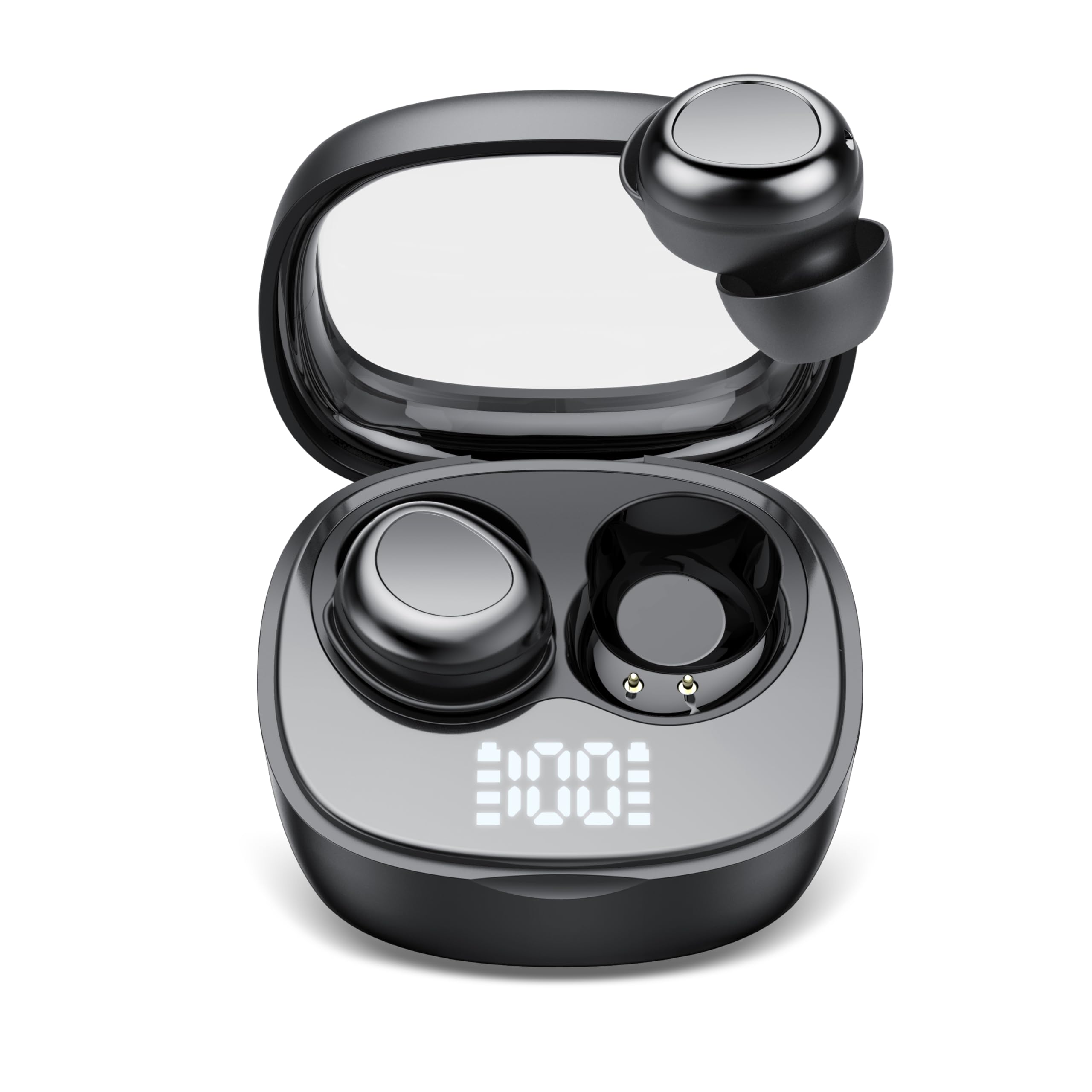 Photo 1 of Sleep Ear Buds, 2025 True Wireless Earbuds, Ultra-Mini Bluetooth 5.4 Earbuds for Side Sleepers, 53H Play Hi-Fi Stereo 3D Bass Noise Cancelling Bluetooth headphones, USB C, IP7 Waterproof LED Earphones