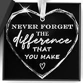 Retirement Gifts for Woman 2026 Never Underestimate The Difference You Made Crystal Christmas Ornament Happy Retirement Appreciation Gift for Retired Women Men Coworker Boss Nurse Teacher Friend(3)