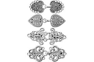 J.CARP Dress Clips Sweater Clips Shawl Clips for Women, Vintage Cardigan Clip, Girls Brooch Clips for Clothing Pack of Four