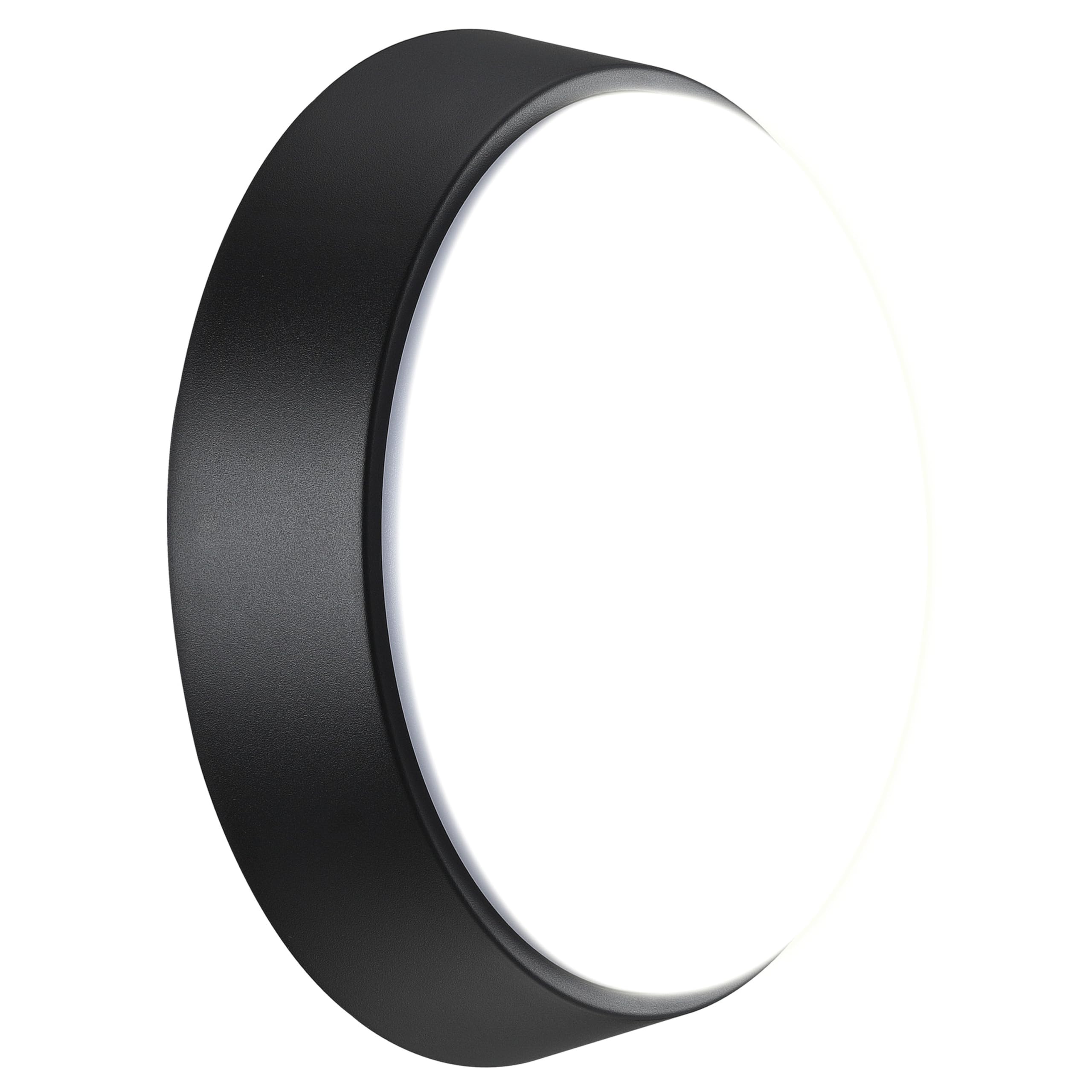 Luceco Eco Outdoor LED Bulkhead Light, Decorative Exterior Lighting, Round, Black, IP54, 10W, 700lm, 4000K, EBER10S40 — image 1