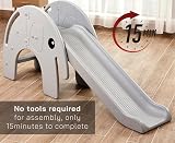 Hooga Playroom Elephant Kids Indoor Outdoor Slide Grey Toy HG19012P view 7
