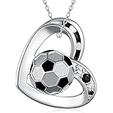 CVRAVO Volleyball/Tennis Racket/Baseball/Golf/Soccer/Football/Softball/Basketball/Hockey/Pickleball/Bowling/Lacrosse Necklace 925 Sterling Sliver Sport Necklace for Women Sport Jewelry Gifts