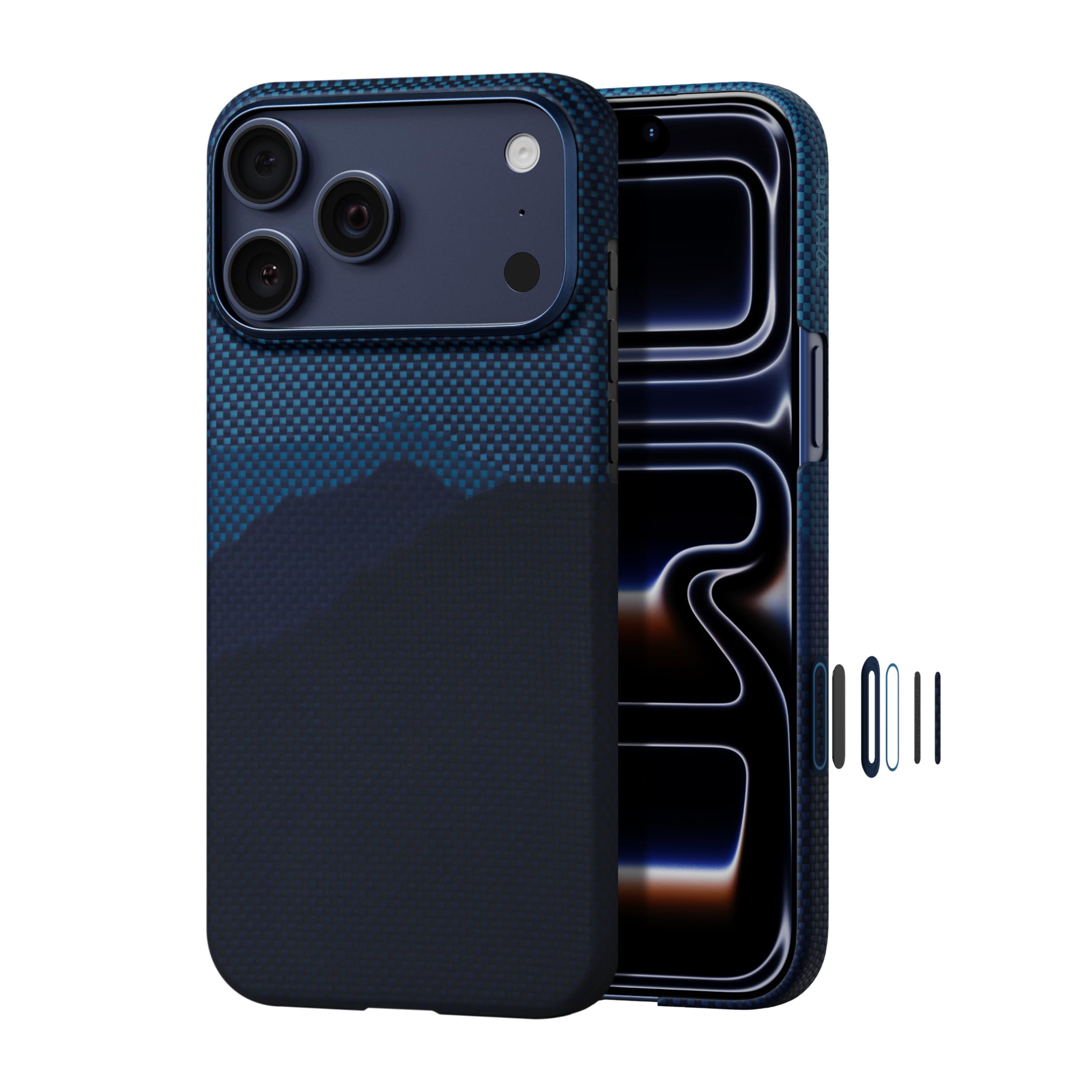 pitaka for iPhone 17 Pro Max Case 6.9" with Camera Control Button, Compatible with MagSafe, Ultra-Slim Case with Caseless Touch Feeling, 1500D Aramid Fiber Woven, Over The Horizon