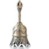 Homelavie Super Loud Lotus Brass Hand Call Bell Ringing Dinner Bell(Bronze) | Hand Bells for Seniors Bedside, Teacher Classroom School Bell, Wedding Bell, Tibetan Meditation Bell, Gift for Bedridden Mom