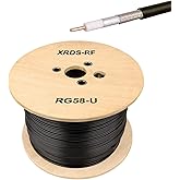 XRDS-RF RG58 RF Coaxial Cable Flexible Low Loss Coax Cable 200 Feet