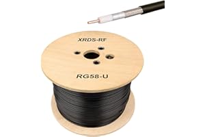 XRDS-RF RG58 RF Coaxial Cable Flexible Low Loss Coax Cable 200 Feet