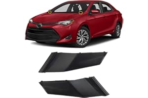 YUNHECAM Front Windshield Wiper Cowl Side Cover Panel Trim Fit for Toyota Corolla 2014 2015 2016 2017 2018 2019 Replace 55084-02250 55083-02010 ABS Black Driver and Passenger Side (1Pair)