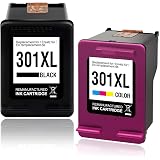 HP 301 Pack De 2 Cartouches D'Encre Authentiques Noir Et Trois Couleurs - N9J72AE