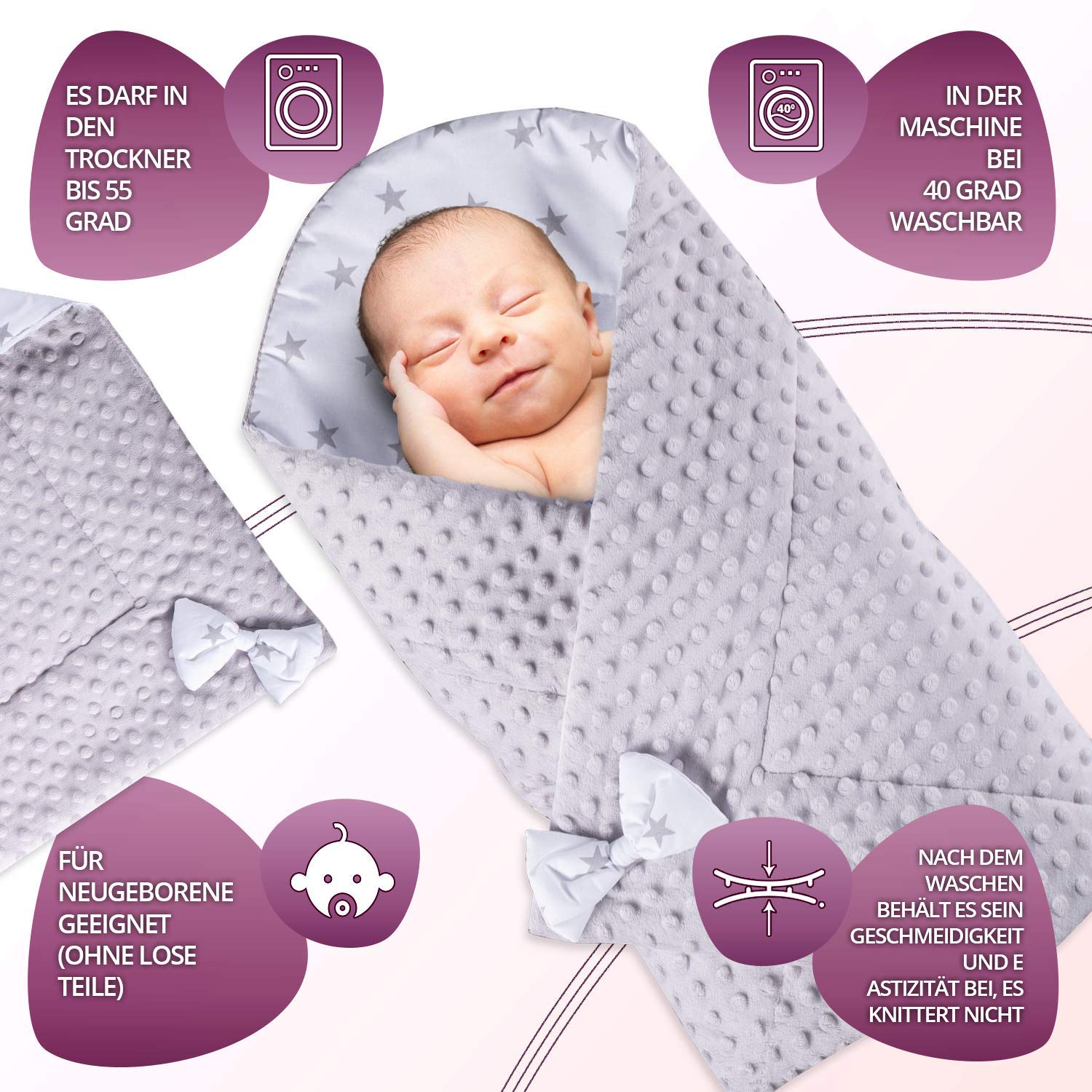 gd In Gigoteuse Demmaillotage Bebe Couverture Dhiver Nid Reversible Universelle En Polyester Minky Et Coton Pour Garcon Et Fille Pour Poussette Bleu Couvertures Et Couvertures D Emmaillotage Matelas Et Linge De Lit