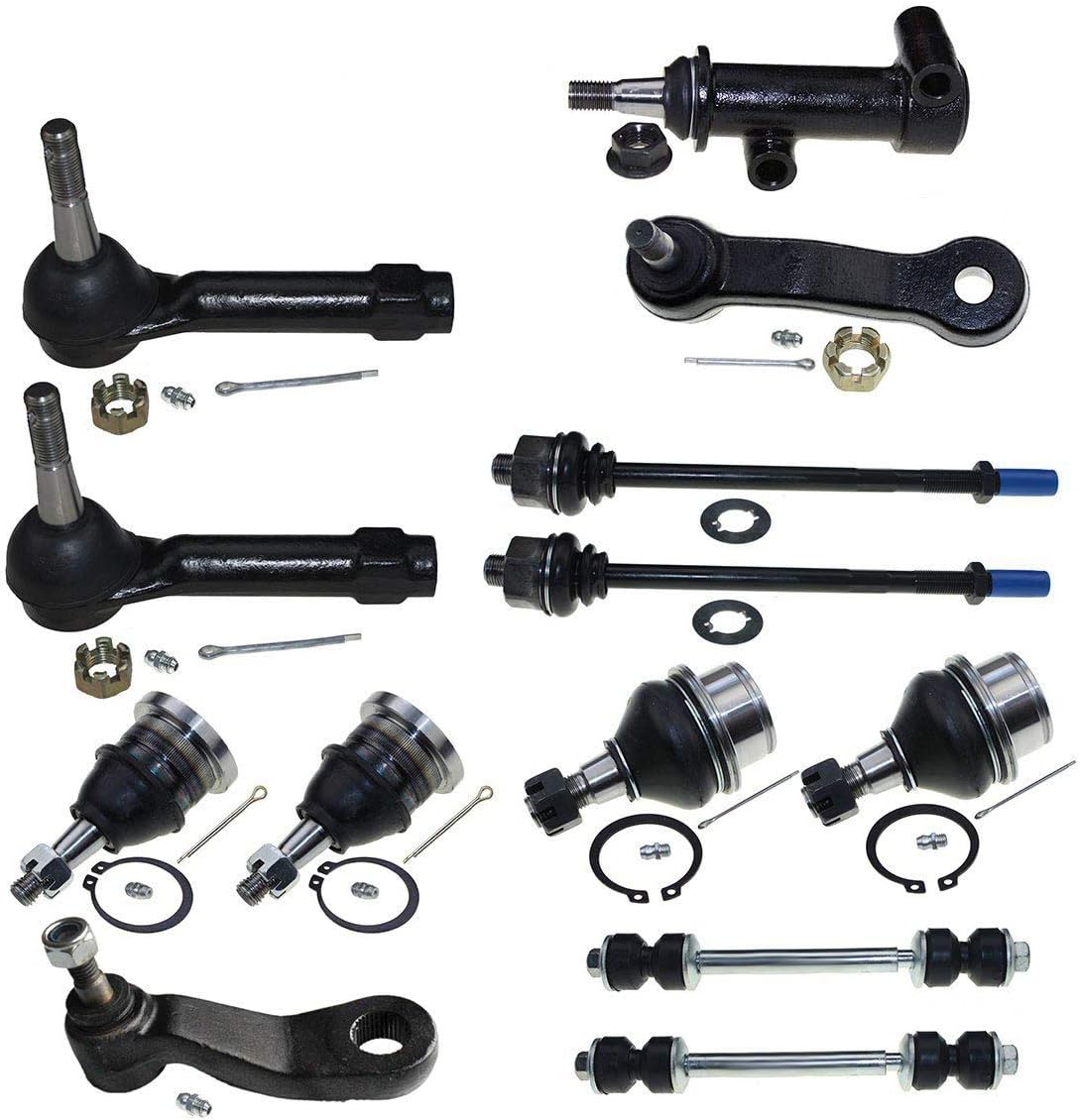 DLZ 13 Pcs Front Suspension KitBall Joint Tie Rod End Sway Bar Pitman