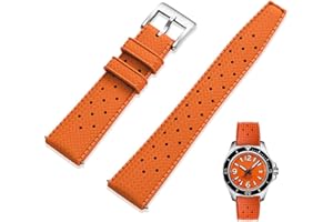 Niziruoup FKM Rubber Watch Strap Quick Release Tropical Style Fluororubber 18mm 19mm 20mm 21mm 22mm Soft Breathable Durable FKM Rubber Watch Band Universal Replacement Band Strap for Men Women