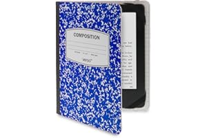 Verso Kindle Case - Scholar Classic Blue Composition Book Folio Style Protective Case for Amazon Kindle (fits Kindle Paperwhite, Kindle, and Kindle Touch), Blue