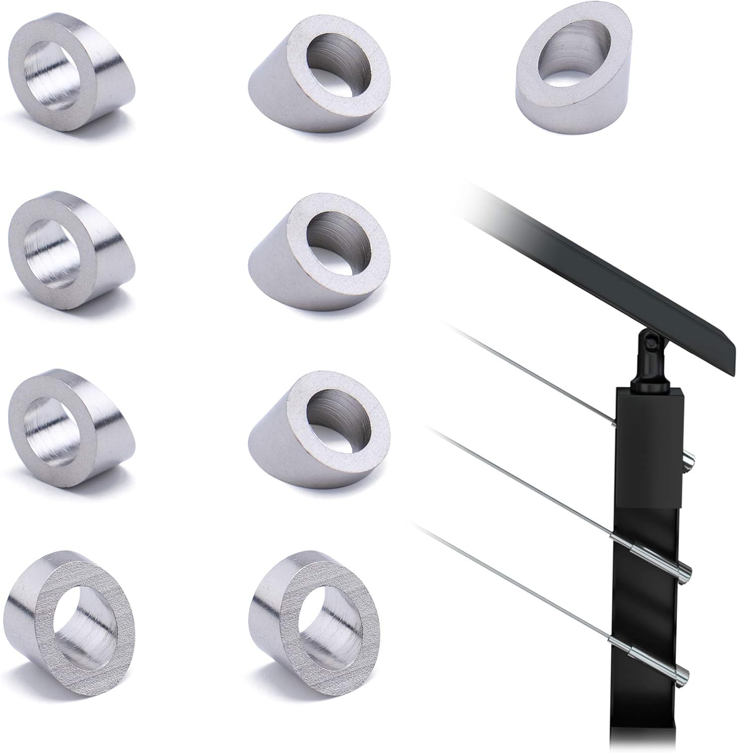 The Cheapest Muzata Stainless Steel 10mm 30 Degree Angle Beveled Washer For 1 8 5 32 3 16 Deck Cable Railing T316 Marine Grade Wood Metal Aluminum Posts Diy Balustrade Pack Cr60 Series Cw1 Ca1 Cs1