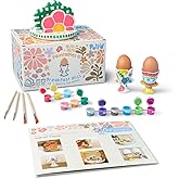 Pott'd Paintables Breakfast Bliss Ceramic Painting Kit – Paint Your Own Egg Cups & Toast Rack – Pottery Painting Kit for Adults Includes Paints, Brushes & Painting Inspiration Guide