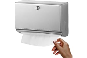 Bobrick Wall-Mounted Paper Towel Dispenser – Stainless Steel, Holds 200 C-Fold or 275 Multifold Towels, Easy Manual Access, ADA Compliant, Ideal for Commercial Bathrooms & High-Traffic Areas (Model B-2621)