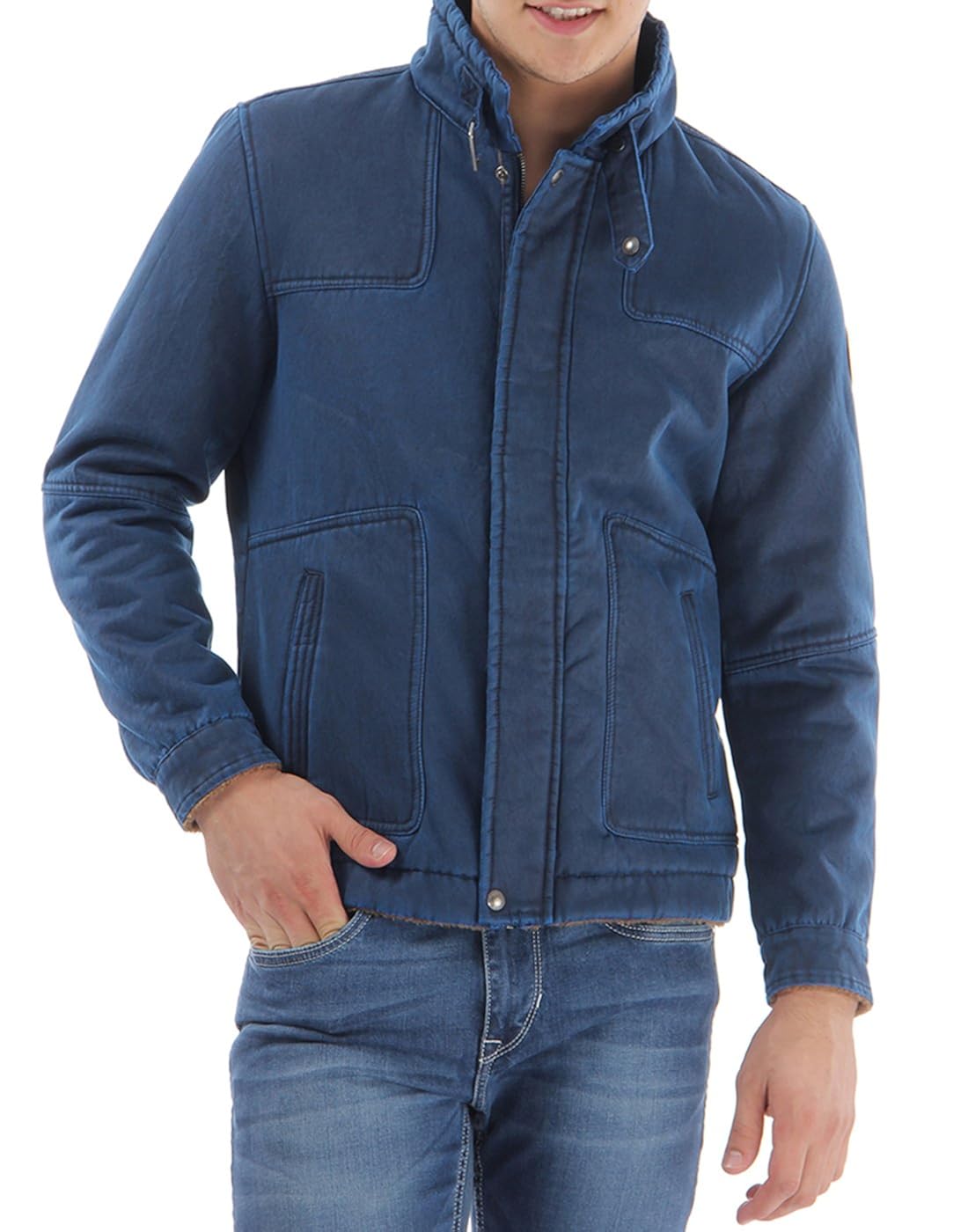 Buy US Polo Association Men's Regular Fit Jacket (USJK0417_Dark Blue