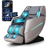RelaxRelife Massage Chair Full Body, 4D Zero Gravity Massage Chairs, 20 Auto Modes, 11 Massage Technique, 40 Airbags Shiatsu Massage, APP Control with HiFi Bluetooth Speaker Grey