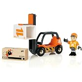 BRIO World 33573 - Wooden Toy Train Fork Lift Set - Interactive Play for Toddlers | Enhances Motor Skills | Safe &amp; Compliant with All Safety Standards | Ideal for Kids Ages 3 and Up