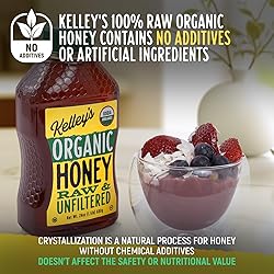 Kelley's 100% Organic Raw & Unfiltered Honey, USDA